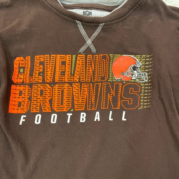 Boys Cleveland Browns NFL Licensed Game Day Long Sleeve Tee - Picture 2 of 4